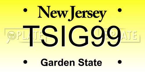 TSIG99 New Jersey License Plate