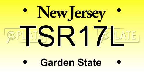 TSR17L New Jersey License Plate
