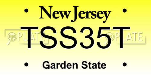 TSS35T New Jersey License Plate