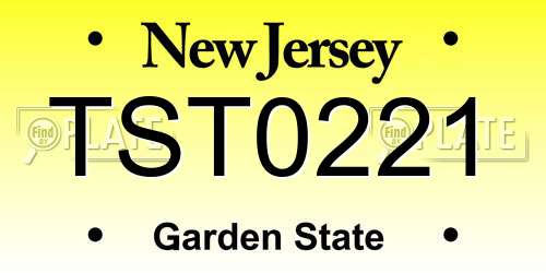 TST0221 New Jersey License Plate