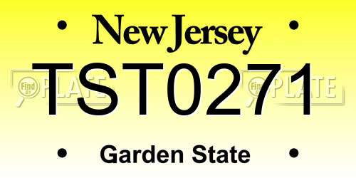 TST0271 New Jersey License Plate