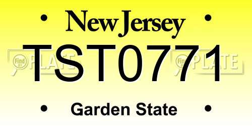 TST0771 New Jersey License Plate