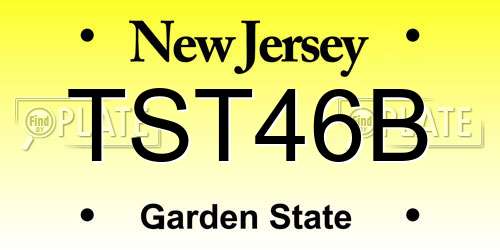 TST46B New Jersey License Plate
