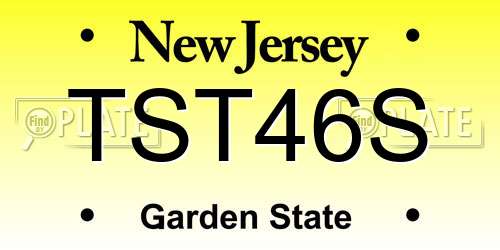 TST46S New Jersey License Plate