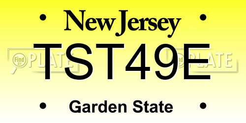 TST49E New Jersey License Plate