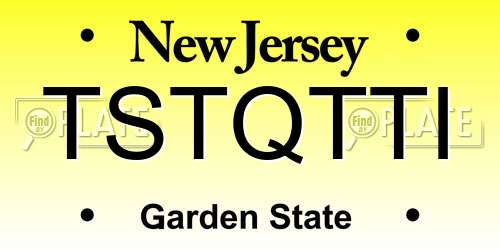 TSTQTTI New Jersey License Plate