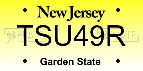 TSU49R New Jersey License Plate
