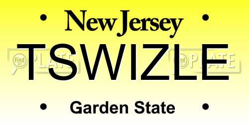TSWIZLE New Jersey License Plate