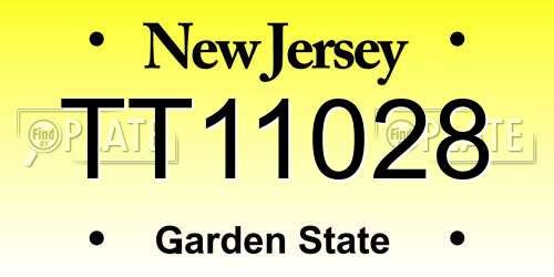 TT11028 New Jersey License Plate