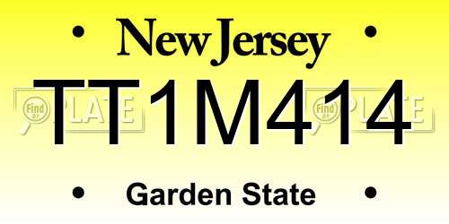 TT1M414 New Jersey License Plate