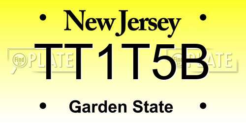 TT1T5B New Jersey License Plate