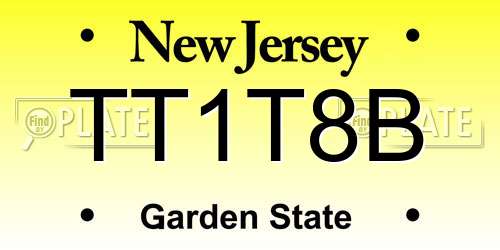 TT1T8B New Jersey License Plate