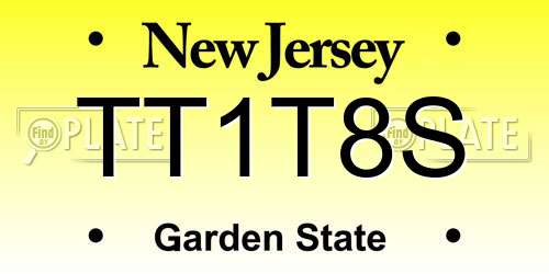 TT1T8S New Jersey License Plate