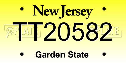 TT20582 New Jersey License Plate