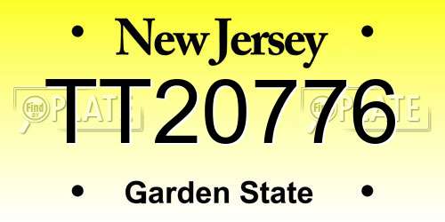 TT20776 New Jersey License Plate