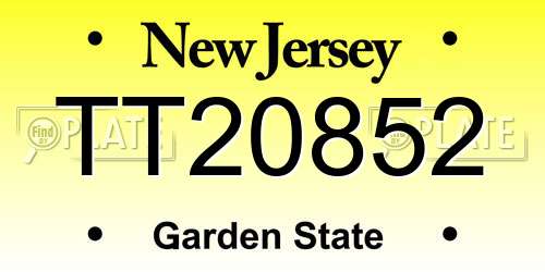 TT20852 New Jersey License Plate