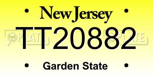 TT20882 New Jersey License Plate