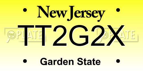 TT2G2X New Jersey License Plate