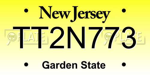 TT2N773 New Jersey License Plate