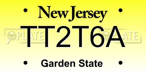 TT2T6A New Jersey License Plate