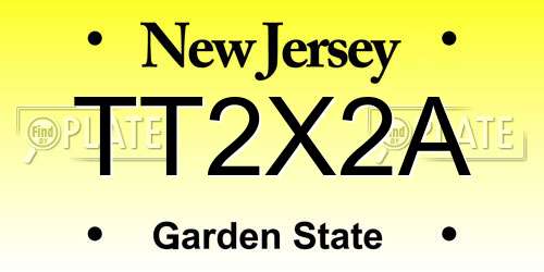TT2X2A New Jersey License Plate