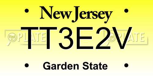 TT3E2V New Jersey License Plate