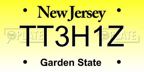 TT3H1Z New Jersey License Plate