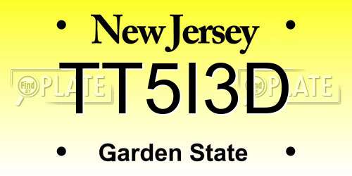 TT5I3D New Jersey License Plate