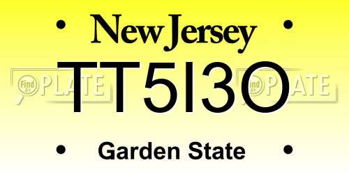 TT5I3O New Jersey License Plate