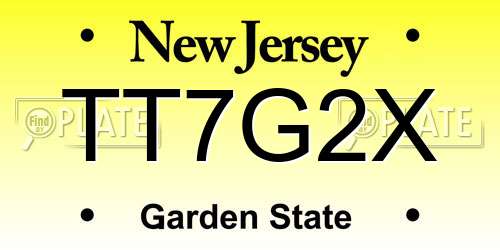 TT7G2X New Jersey License Plate