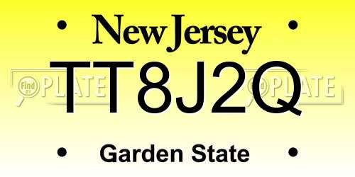 TT8J2Q New Jersey License Plate