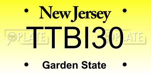 TTBI30 New Jersey License Plate