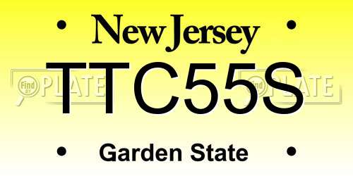 TTC55S New Jersey License Plate