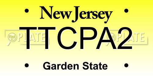 TTCPA2 New Jersey License Plate