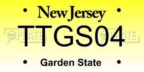 TTGS04 New Jersey License Plate