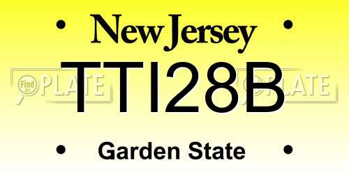 TTI28B New Jersey License Plate