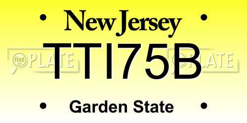 TTI75B New Jersey License Plate