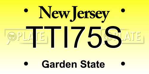 TTI75S New Jersey License Plate