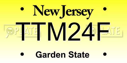 TTM24F New Jersey License Plate