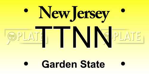 TTNN New Jersey License Plate