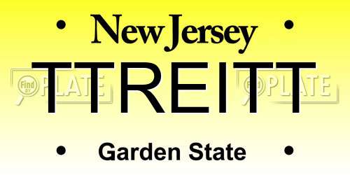 TTREITT New Jersey License Plate