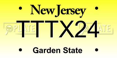 TTTX24 New Jersey License Plate