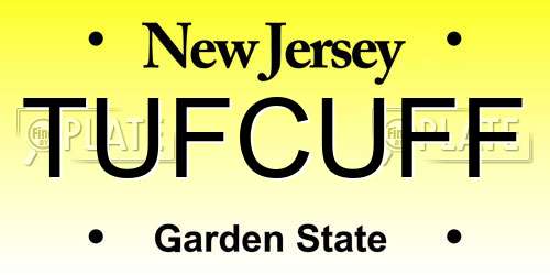 TUFCUFF New Jersey License Plate