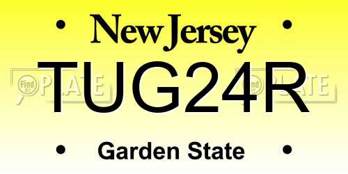 TUG24R New Jersey License Plate