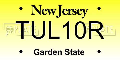 TUL10R New Jersey License Plate