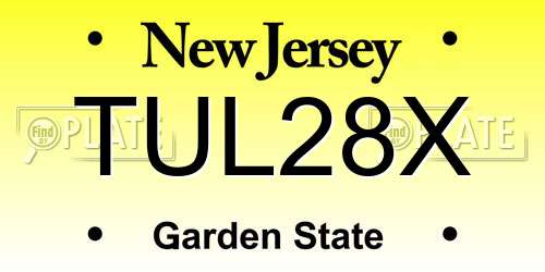 TUL28X New Jersey License Plate