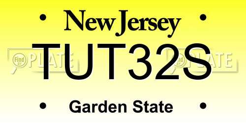 TUT32S New Jersey License Plate