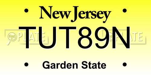TUT89N New Jersey License Plate