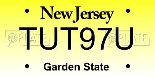 TUT97U New Jersey License Plate