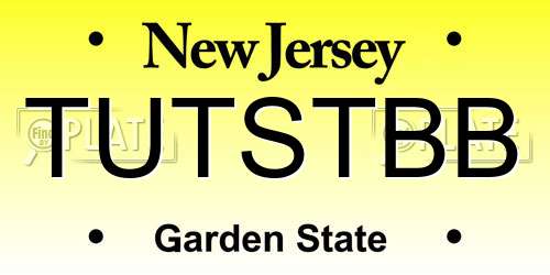 TUTSTBB New Jersey License Plate